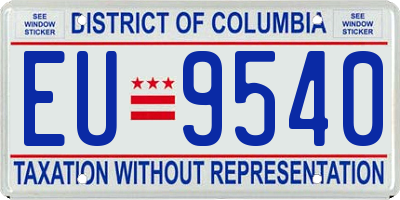 DC license plate EU9540