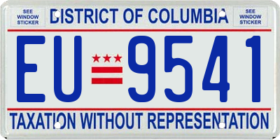 DC license plate EU9541
