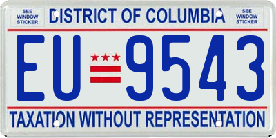DC license plate EU9543