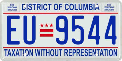 DC license plate EU9544