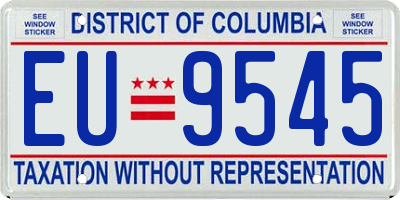 DC license plate EU9545