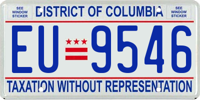 DC license plate EU9546