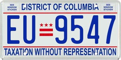 DC license plate EU9547
