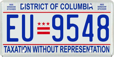 DC license plate EU9548