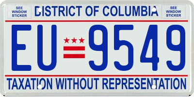DC license plate EU9549