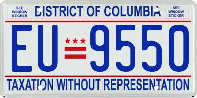 DC license plate EU9550