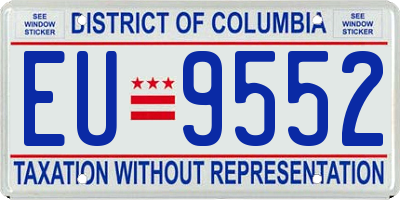 DC license plate EU9552