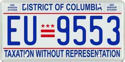 DC license plate EU9553