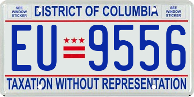 DC license plate EU9556
