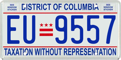 DC license plate EU9557