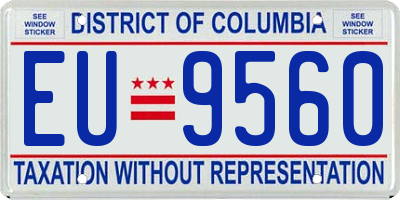 DC license plate EU9560
