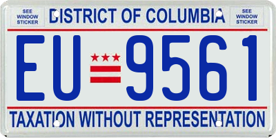 DC license plate EU9561