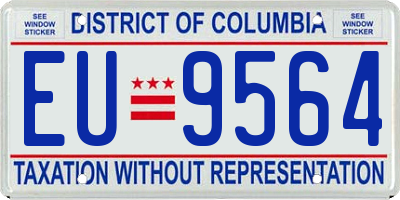 DC license plate EU9564