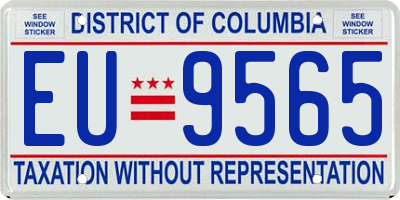 DC license plate EU9565