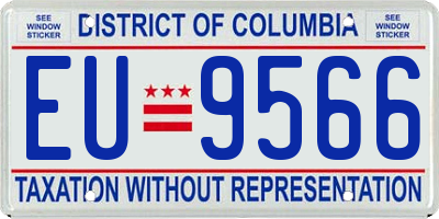 DC license plate EU9566