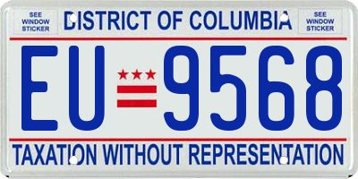 DC license plate EU9568