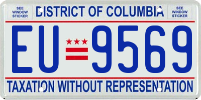 DC license plate EU9569