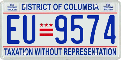 DC license plate EU9574