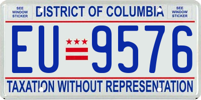 DC license plate EU9576