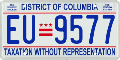 DC license plate EU9577