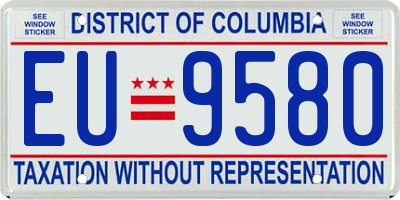 DC license plate EU9580