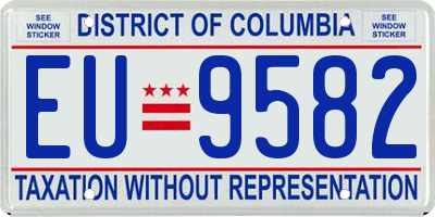 DC license plate EU9582