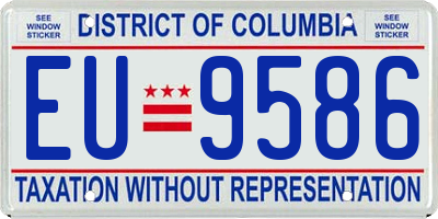 DC license plate EU9586