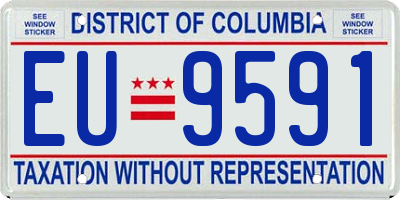 DC license plate EU9591