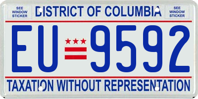DC license plate EU9592