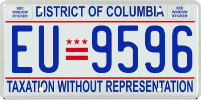 DC license plate EU9596