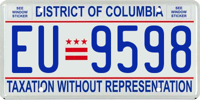 DC license plate EU9598