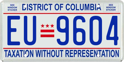 DC license plate EU9604