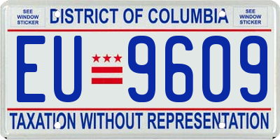 DC license plate EU9609