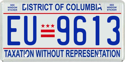 DC license plate EU9613