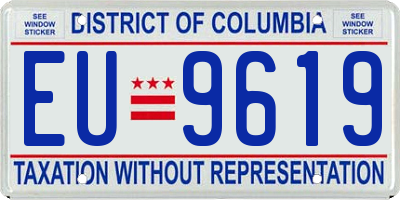 DC license plate EU9619