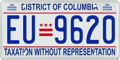 DC license plate EU9620