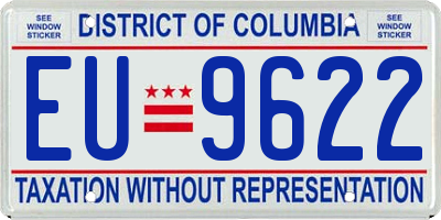 DC license plate EU9622