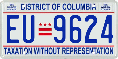 DC license plate EU9624