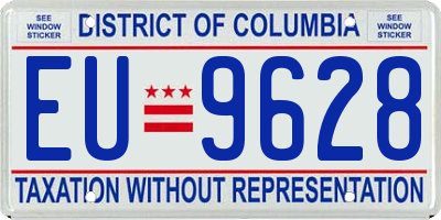 DC license plate EU9628
