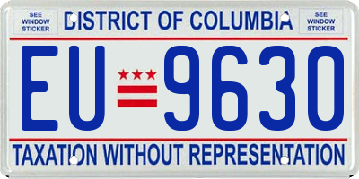 DC license plate EU9630
