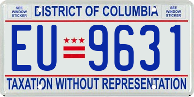DC license plate EU9631