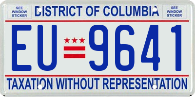DC license plate EU9641