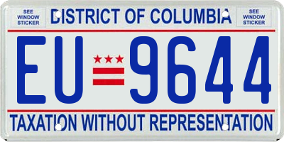 DC license plate EU9644