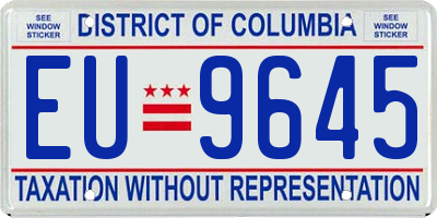 DC license plate EU9645