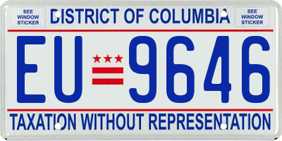 DC license plate EU9646