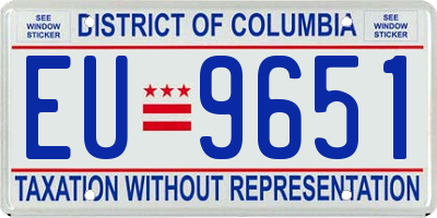 DC license plate EU9651
