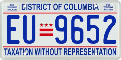 DC license plate EU9652