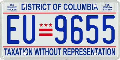 DC license plate EU9655