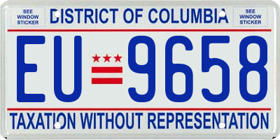 DC license plate EU9658