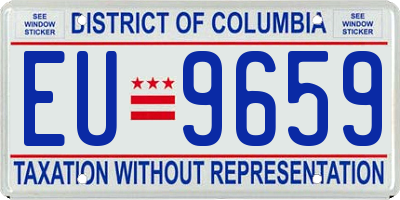 DC license plate EU9659